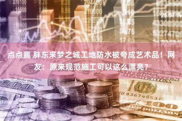 点点赢 胖东来梦之城工地防水被夸成艺术品！网友：原来规范施工可以这么漂亮？